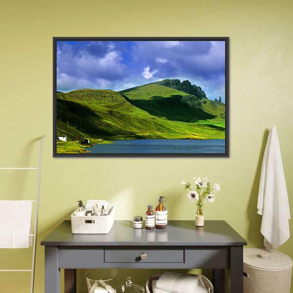 Isle Of Skye In Scotland Canvas Wall Art-1 Piece-Floating Frame-24" x 16"-Tiaracle