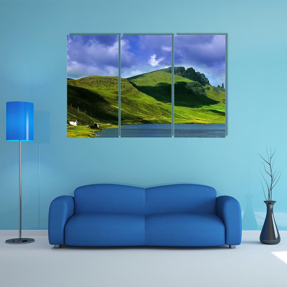 Isle Of Skye In Scotland Canvas Wall Art-3 Horizontal-Gallery Wrap-37" x 24"-Tiaracle
