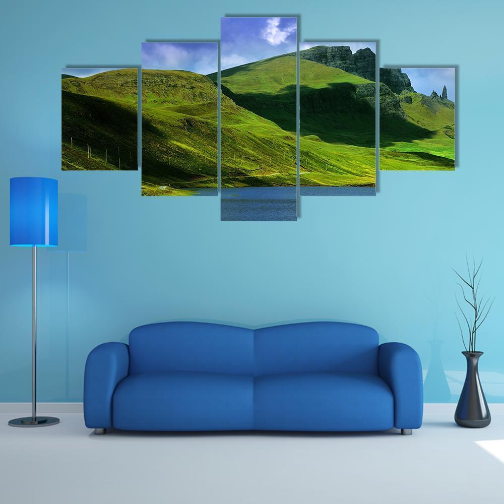 Isle Of Skye In Scotland Canvas Wall Art-5 Star-Gallery Wrap-62" x 32"-Tiaracle