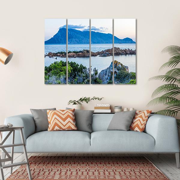 Isola Tavolara Canvas Wall Art-4 Horizontal-Gallery Wrap-34" x 24"-Tiaracle