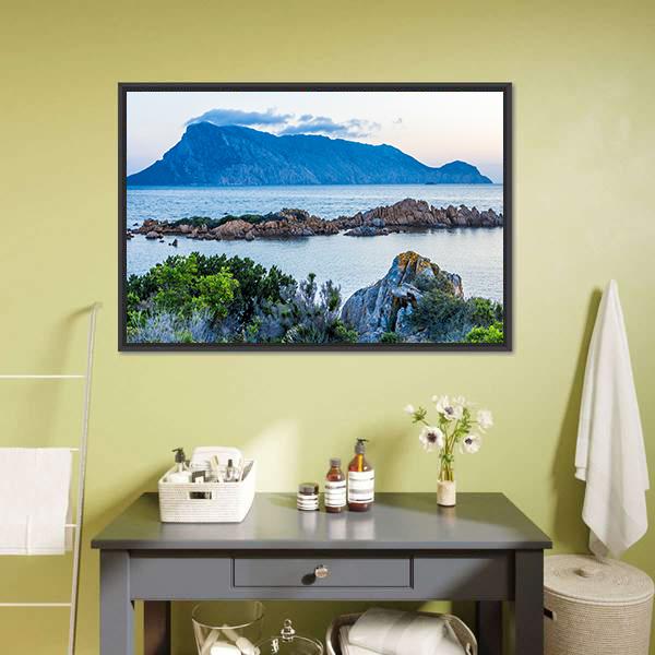 Isola Tavolara Canvas Wall Art-5 Horizontal-Gallery Wrap-22" x 12"-Tiaracle