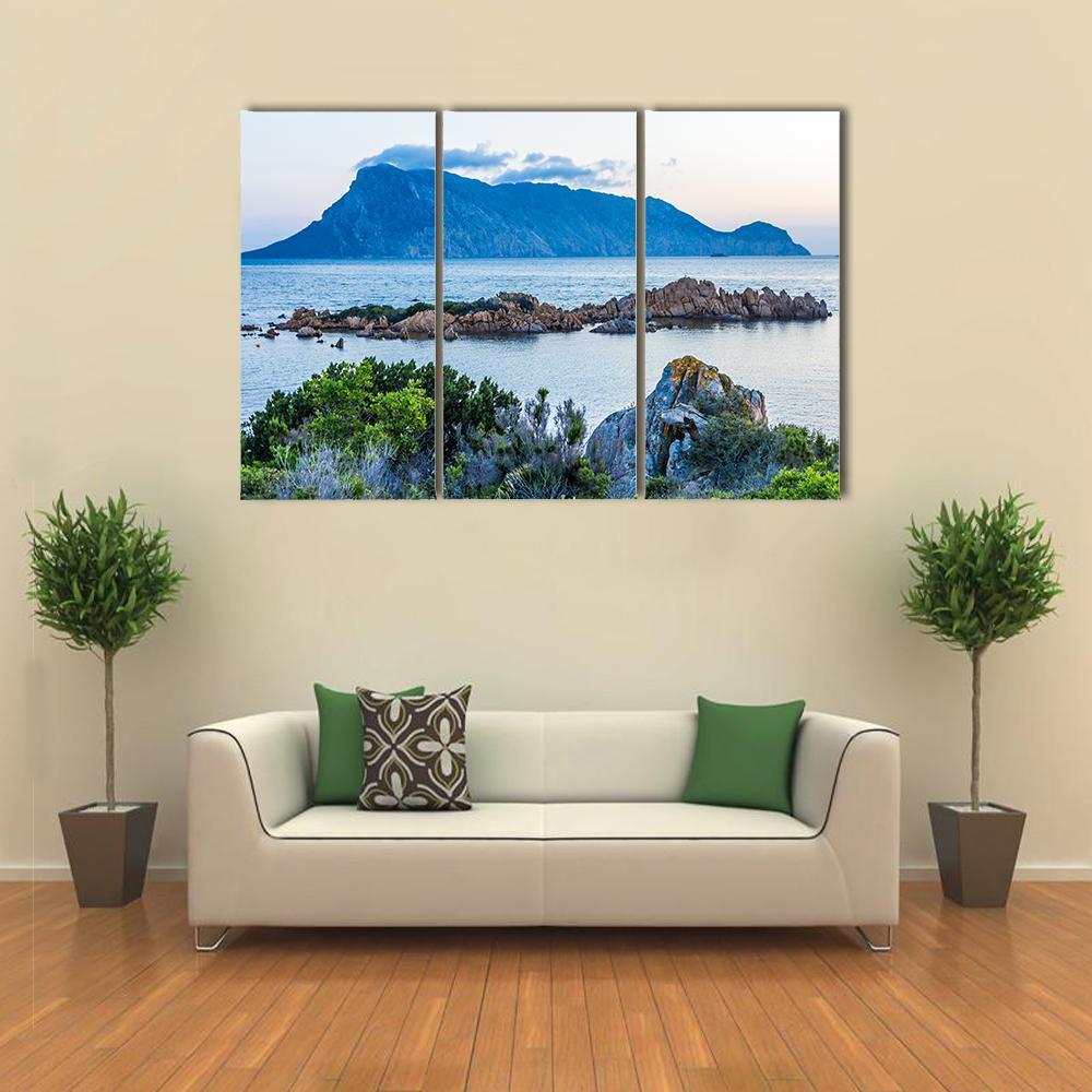 Isola Tavolara Canvas Wall Art-3 Horizontal-Gallery Wrap-37" x 24"-Tiaracle