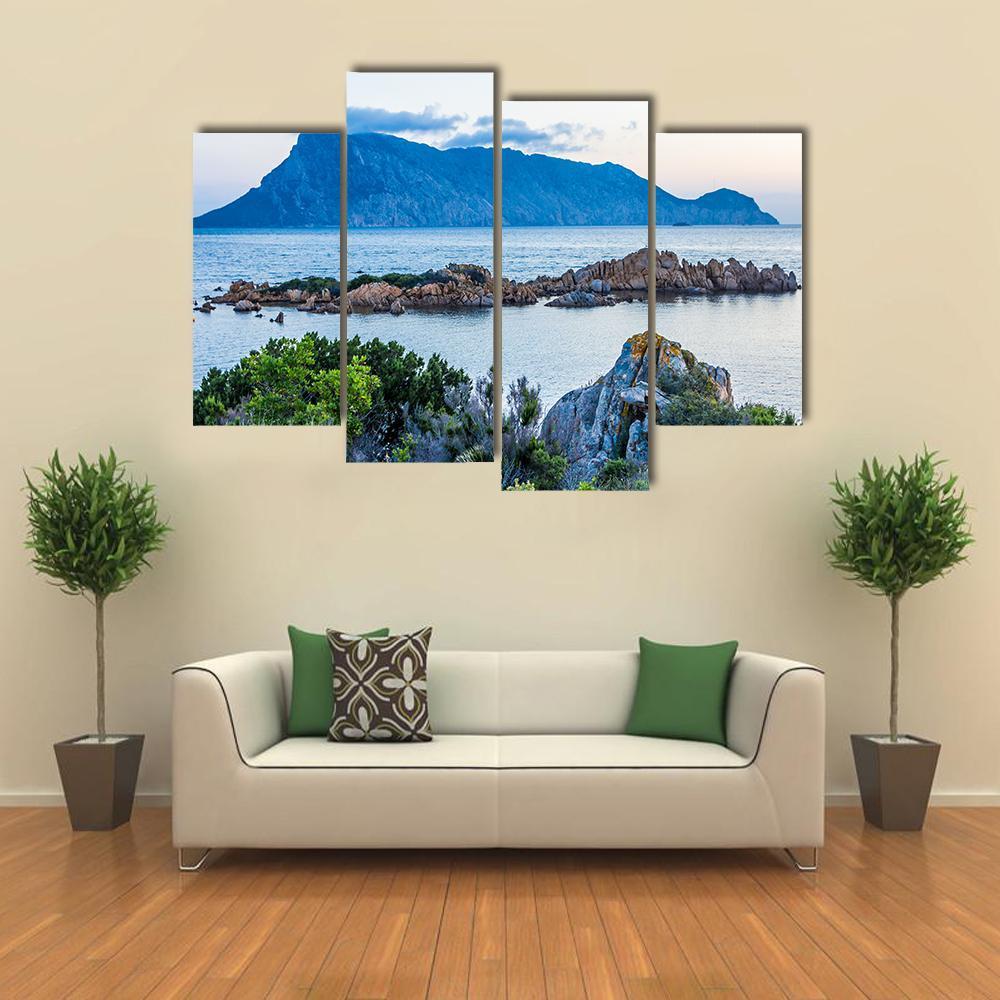 Isola Tavolara Canvas Wall Art-4 Pop-Gallery Wrap-50" x 32"-Tiaracle