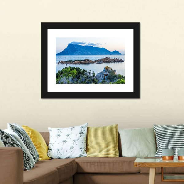 Isola Tavolara Panoramic Canvas Wall Art-1 Piece-36" x 12"-Tiaracle