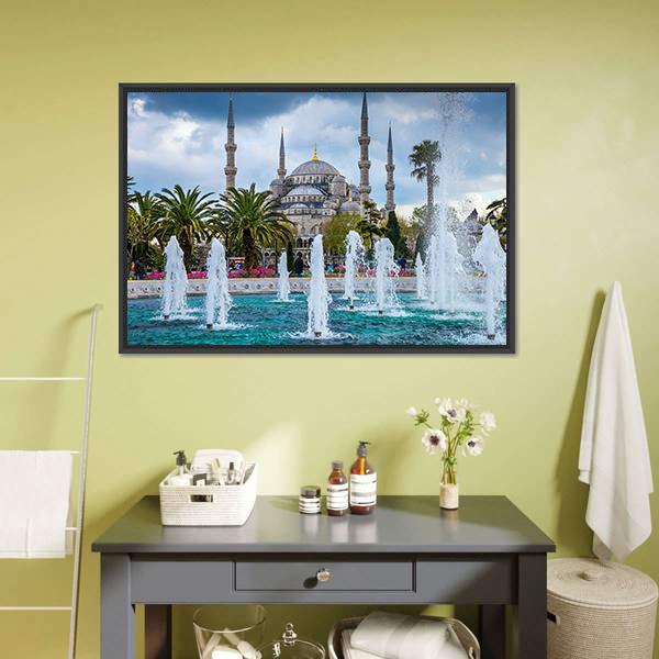 Istanbul Capital Of Turkey Canvas Wall Art-1 Piece-Floating Frame-24" x 16"-Tiaracle