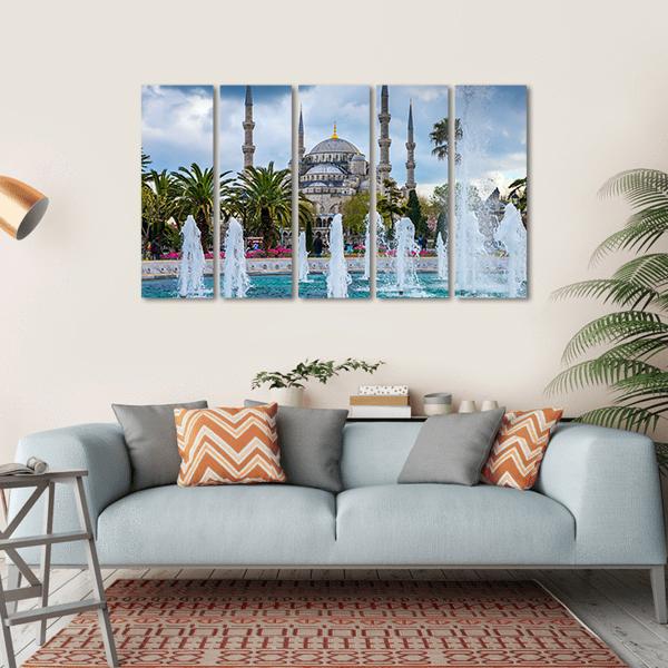 Istanbul Capital Of Turkey Canvas Wall Art-5 Horizontal-Gallery Wrap-22" x 12"-Tiaracle