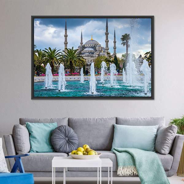 Istanbul Capital Of Turkey Canvas Wall Art-3 Horizontal-Gallery Wrap-25" x 16"-Tiaracle