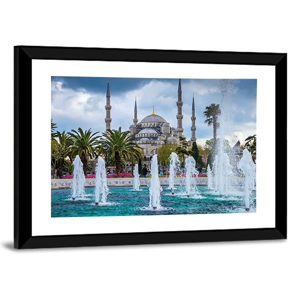 Istanbul Capital Of Turkey Canvas Wall Art-3 Horizontal-Gallery Wrap-25" x 16"-Tiaracle
