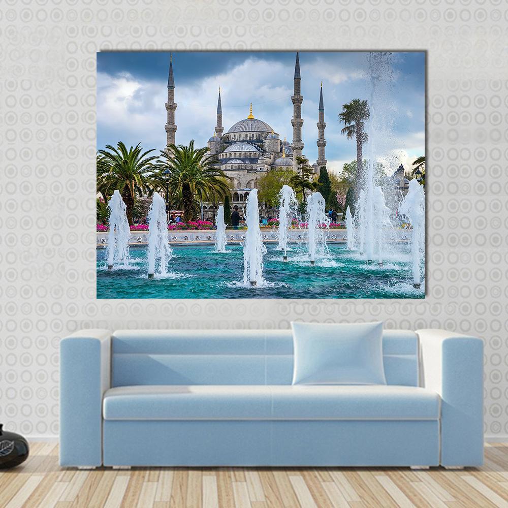 Istanbul Capital Of Turkey Canvas Wall Art-3 Horizontal-Gallery Wrap-37" x 24"-Tiaracle