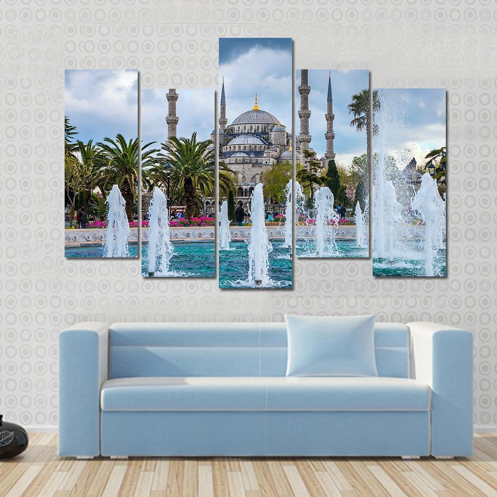 Istanbul Capital Of Turkey Canvas Wall Art-5 Pop-Gallery Wrap-47" x 32"-Tiaracle