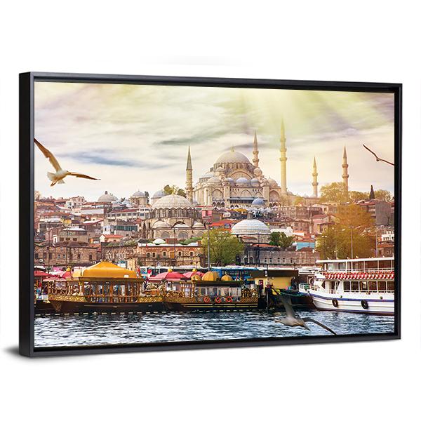 Istanbul City Canvas Wall Art-3 Horizontal-Gallery Wrap-25&quot; x 16&quot;-Tiaracle