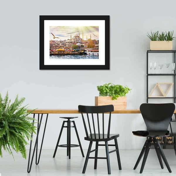 Istanbul City Canvas Wall Art-3 Horizontal-Gallery Wrap-25" x 16"-Tiaracle