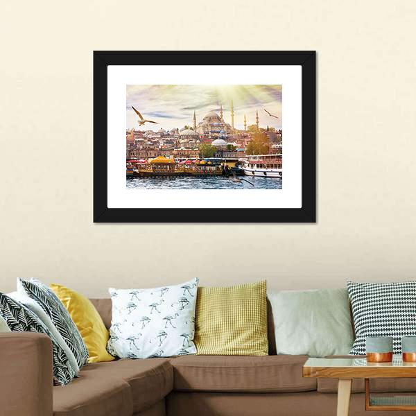 Istanbul City Canvas Wall Art-3 Horizontal-Gallery Wrap-25&quot; x 16&quot;-Tiaracle