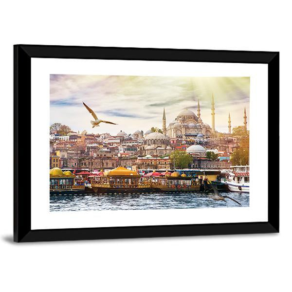 Istanbul City Panoramic Canvas Wall Art-1 Piece-36" x 12"-Tiaracle