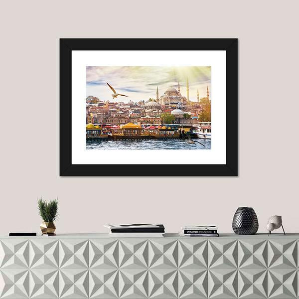Istanbul City Panoramic Canvas Wall Art-1 Piece-36" x 12"-Tiaracle