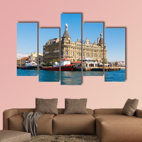 Haydarpasa Train Station Canvas Wall Art-5 Pop-Gallery Wrap-47" x 32"-Tiaracle
