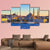 Istanbul Sunset Turkey Canvas Wall Art-3 Horizontal-Gallery Wrap-37" x 24"-Tiaracle