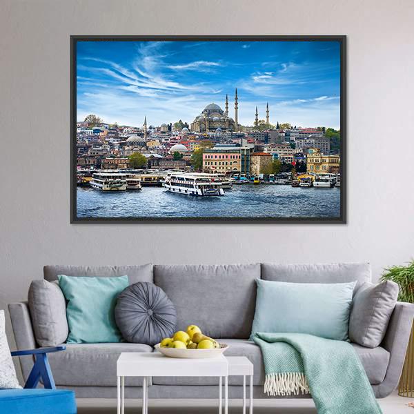 Istanbul The Capital Of Turkey Panoramic Canvas Wall Art-1 Piece-36" x 12"-Tiaracle