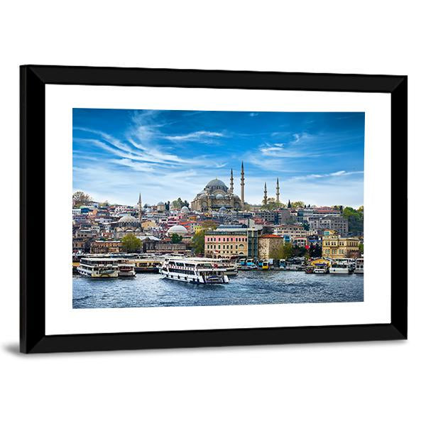 Istanbul The Capital Of Turkey Panoramic Canvas Wall Art-1 Piece-36" x 12"-Tiaracle
