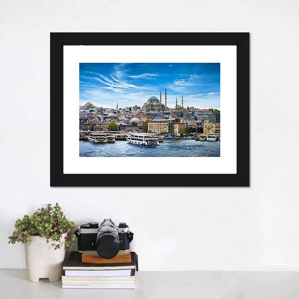 Istanbul The Capital Of Turkey Panoramic Canvas Wall Art-1 Piece-36" x 12"-Tiaracle