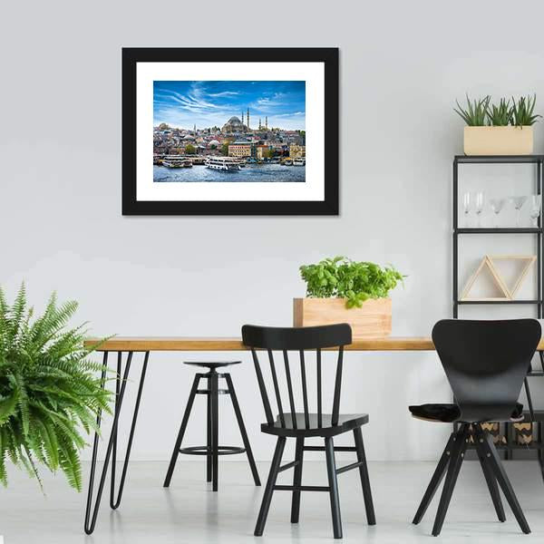 Istanbul The Capital Of Turkey Panoramic Canvas Wall Art-1 Piece-36" x 12"-Tiaracle