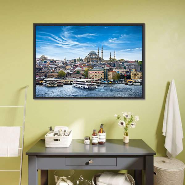 Istanbul The Capital Of Turkey Panoramic Canvas Wall Art-1 Piece-36" x 12"-Tiaracle