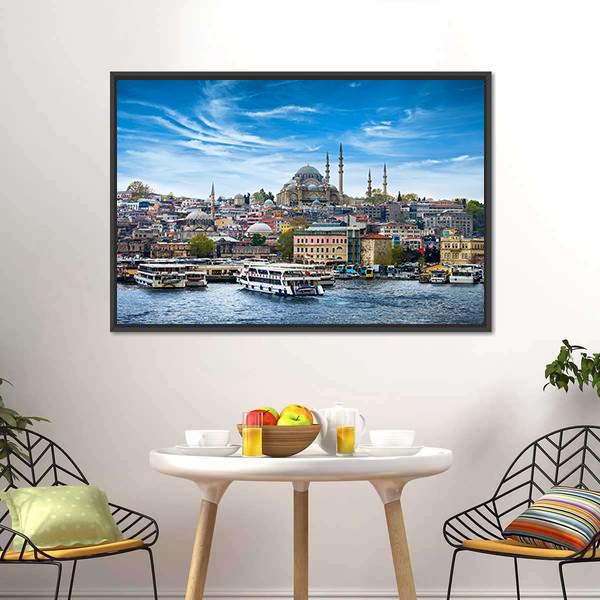 Istanbul The Capital Of Turkey Panoramic Canvas Wall Art-1 Piece-36" x 12"-Tiaracle