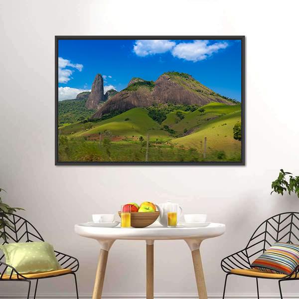 Itabira Peak In Brazil's Countryside Canvas Wall Art-3 Horizontal-Gallery Wrap-25" x 16"-Tiaracle