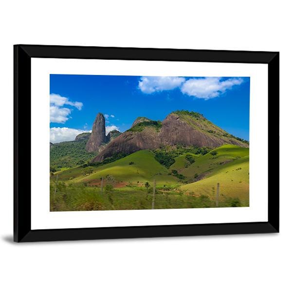 Itabira Peak In Brazil's Countryside Canvas Wall Art-3 Horizontal-Gallery Wrap-25" x 16"-Tiaracle