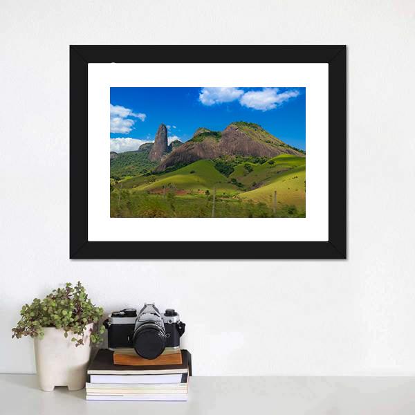 Itabira Peak In Brazil's Countryside Canvas Wall Art-1 Piece-Framed Print-20" x 16"-Tiaracle