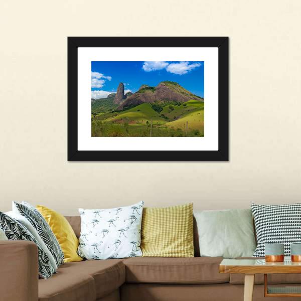 Itabira Peak In Brazil's Countryside Canvas Wall Art-3 Horizontal-Gallery Wrap-25" x 16"-Tiaracle
