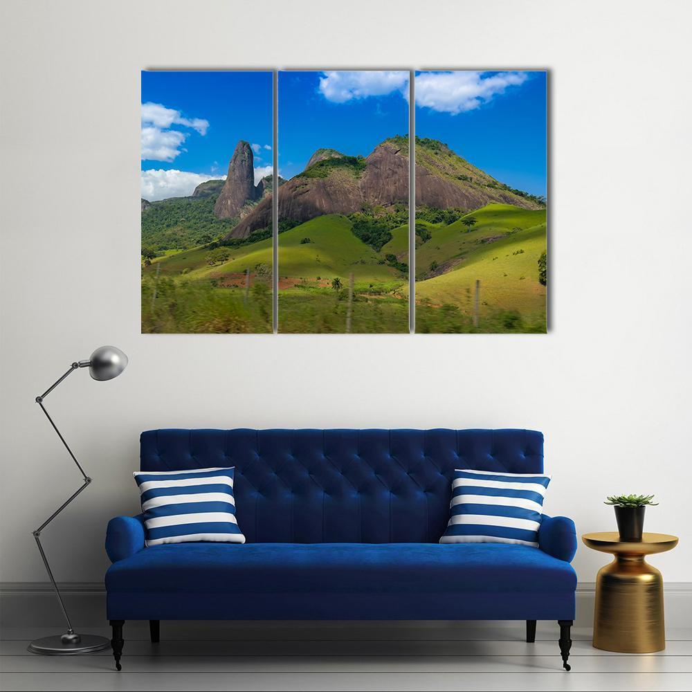 Itabira Peak In Brazil's Countryside Canvas Wall Art-3 Horizontal-Gallery Wrap-37" x 24"-Tiaracle