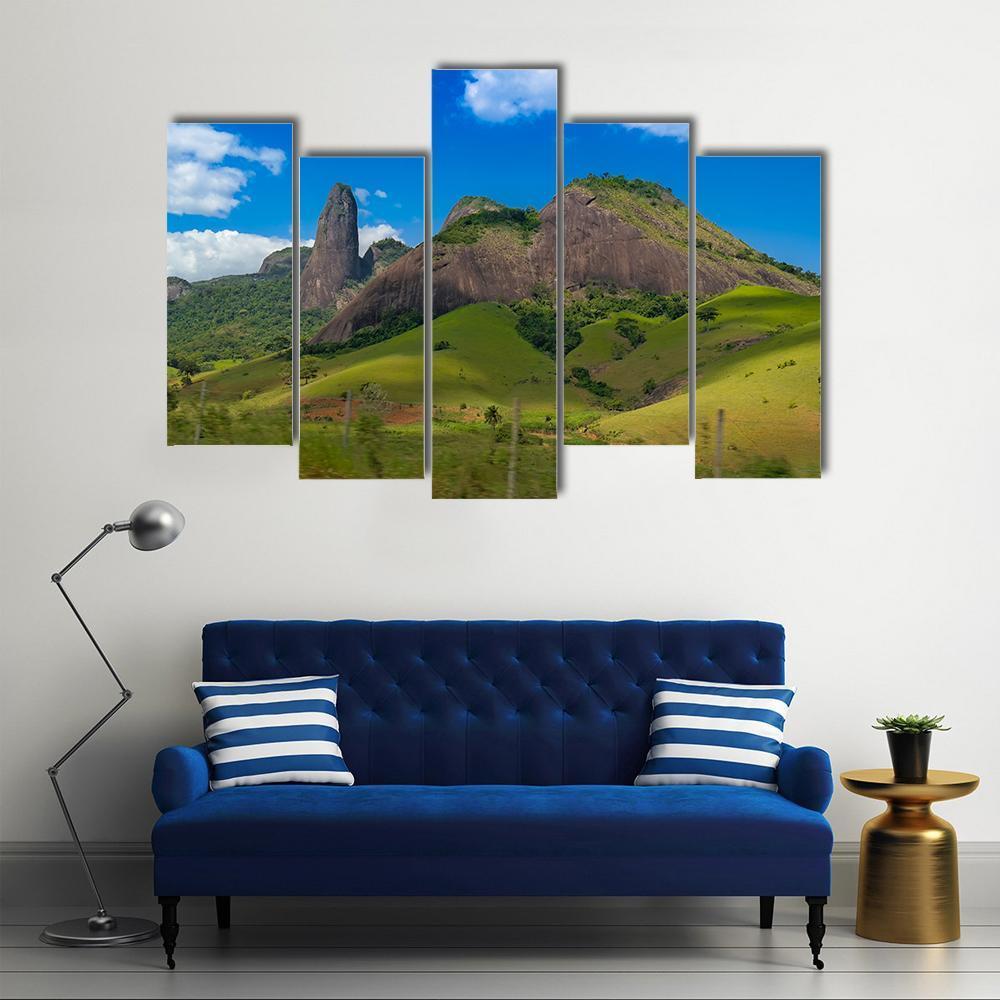 Itabira Peak In Brazil's Countryside Canvas Wall Art-5 Pop-Gallery Wrap-47" x 32"-Tiaracle