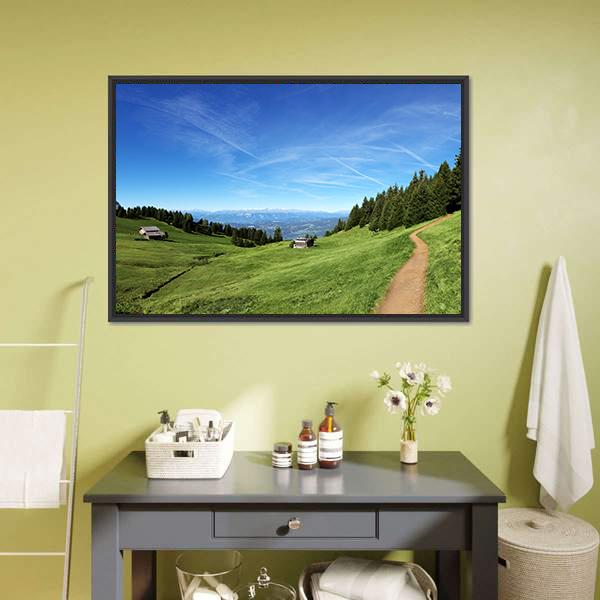 Italian Mountain In Tyrol Canvas Wall Art-1 Piece-Floating Frame-24" x 16"-Tiaracle
