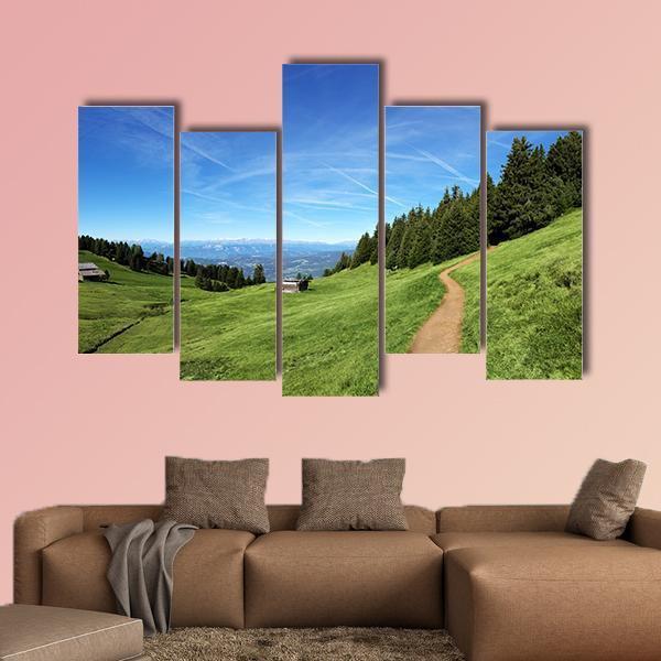 Italian Mountain In Tyrol Canvas Wall Art-5 Pop-Gallery Wrap-47" x 32"-Tiaracle