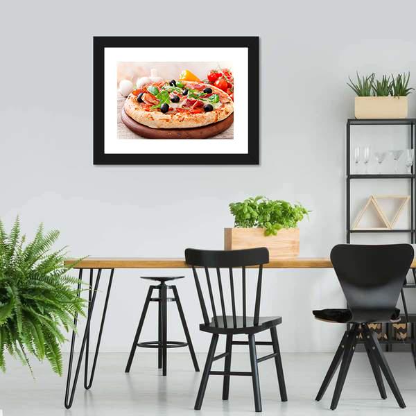 Italian Pizza Canvas Wall Art-3 Horizontal-Gallery Wrap-25" x 16"-Tiaracle