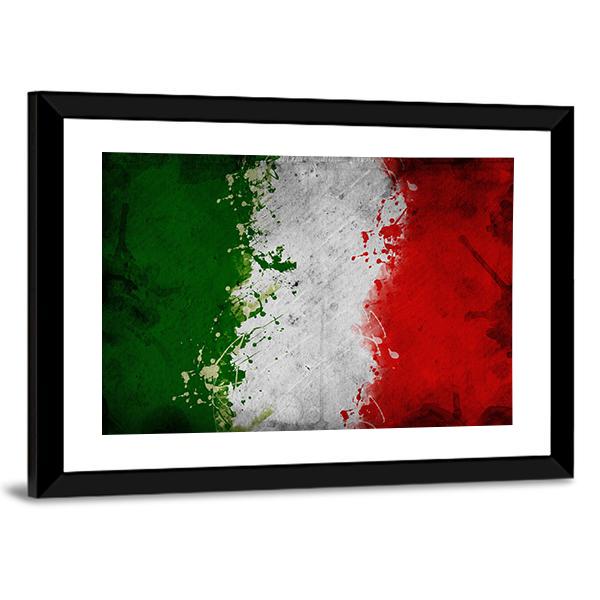 Italy Flag Canvas Wall Art-3 Horizontal-Gallery Wrap-25" x 16"-Tiaracle