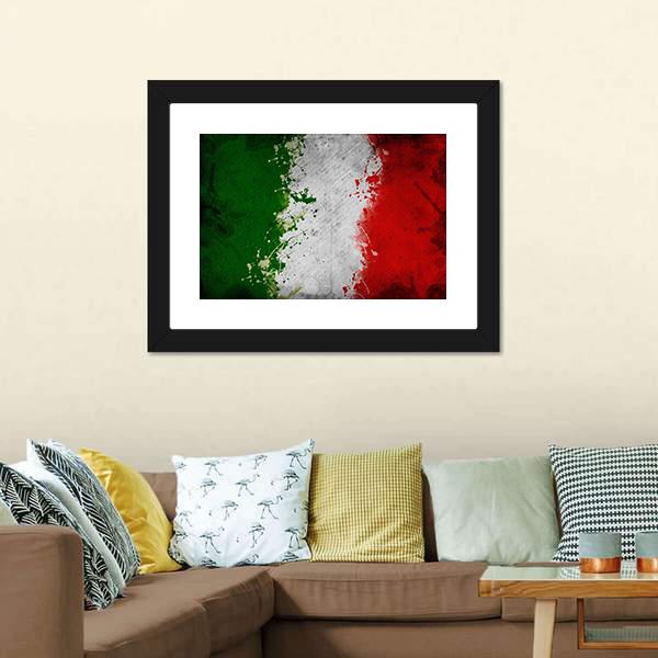 Italy Flag Canvas Wall Art-3 Horizontal-Gallery Wrap-25" x 16"-Tiaracle