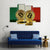 Italy Flag With Bitcoins Canvas Wall Art-4 Pop-Gallery Wrap-50" x 32"-Tiaracle
