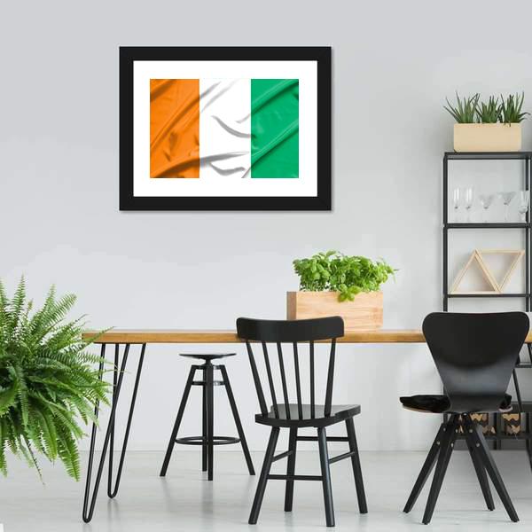 Ivory Coast Flag Canvas Wall Art-5 Horizontal-Gallery Wrap-22" x 12"-Tiaracle
