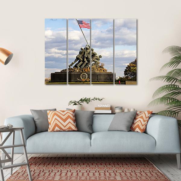 Iwo Jima Memorial USA Canvas Wall Art-1 Piece-Gallery Wrap-36" x 24"-Tiaracle