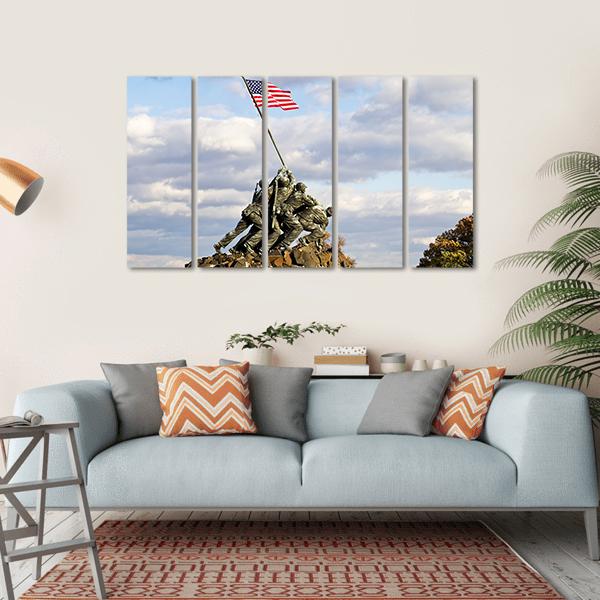 Iwo Jima Memorial USA Canvas Wall Art-5 Horizontal-Gallery Wrap-22" x 12"-Tiaracle
