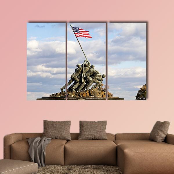 Iwo Jima Memorial USA Canvas Wall Art-3 Horizontal-Gallery Wrap-37&quot; x 24&quot;-Tiaracle