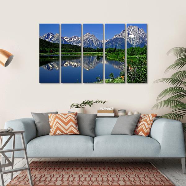 Jackson Lake Canvas Wall Art-5 Horizontal-Gallery Wrap-22" x 12"-Tiaracle