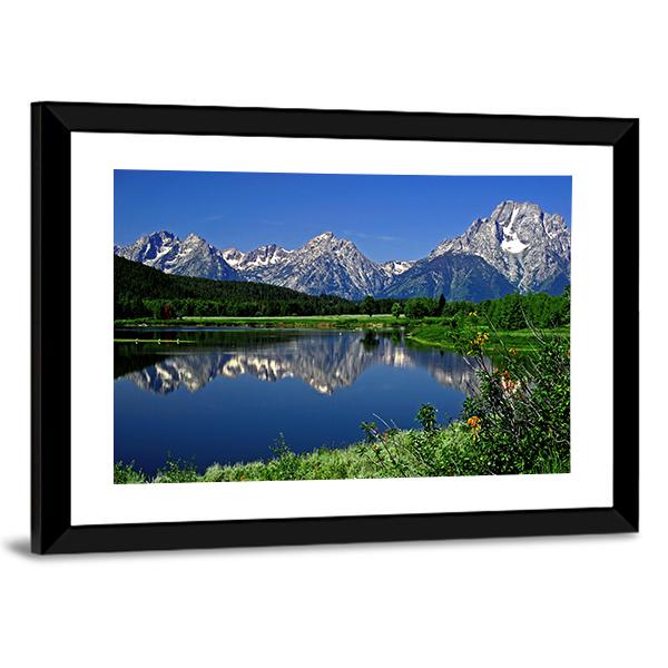 Jackson Lake Canvas Wall Art-3 Horizontal-Gallery Wrap-25" x 16"-Tiaracle