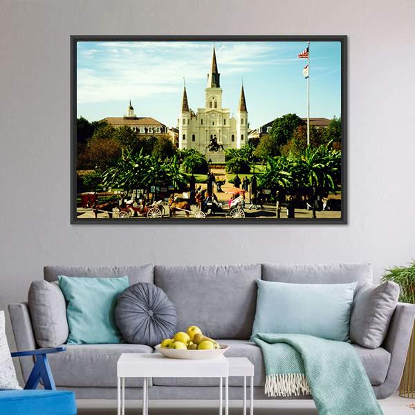 Jackson Square Canvas Wall Art-3 Horizontal-Gallery Wrap-25" x 16"-Tiaracle