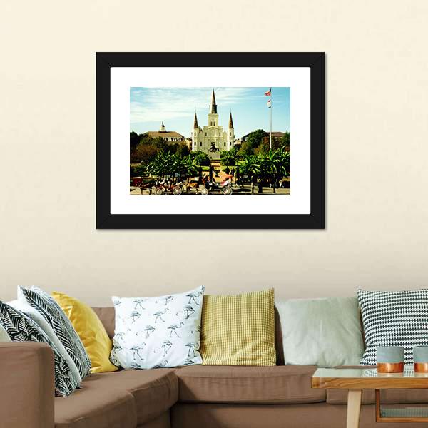 Jackson Square Canvas Wall Art-3 Horizontal-Gallery Wrap-25" x 16"-Tiaracle