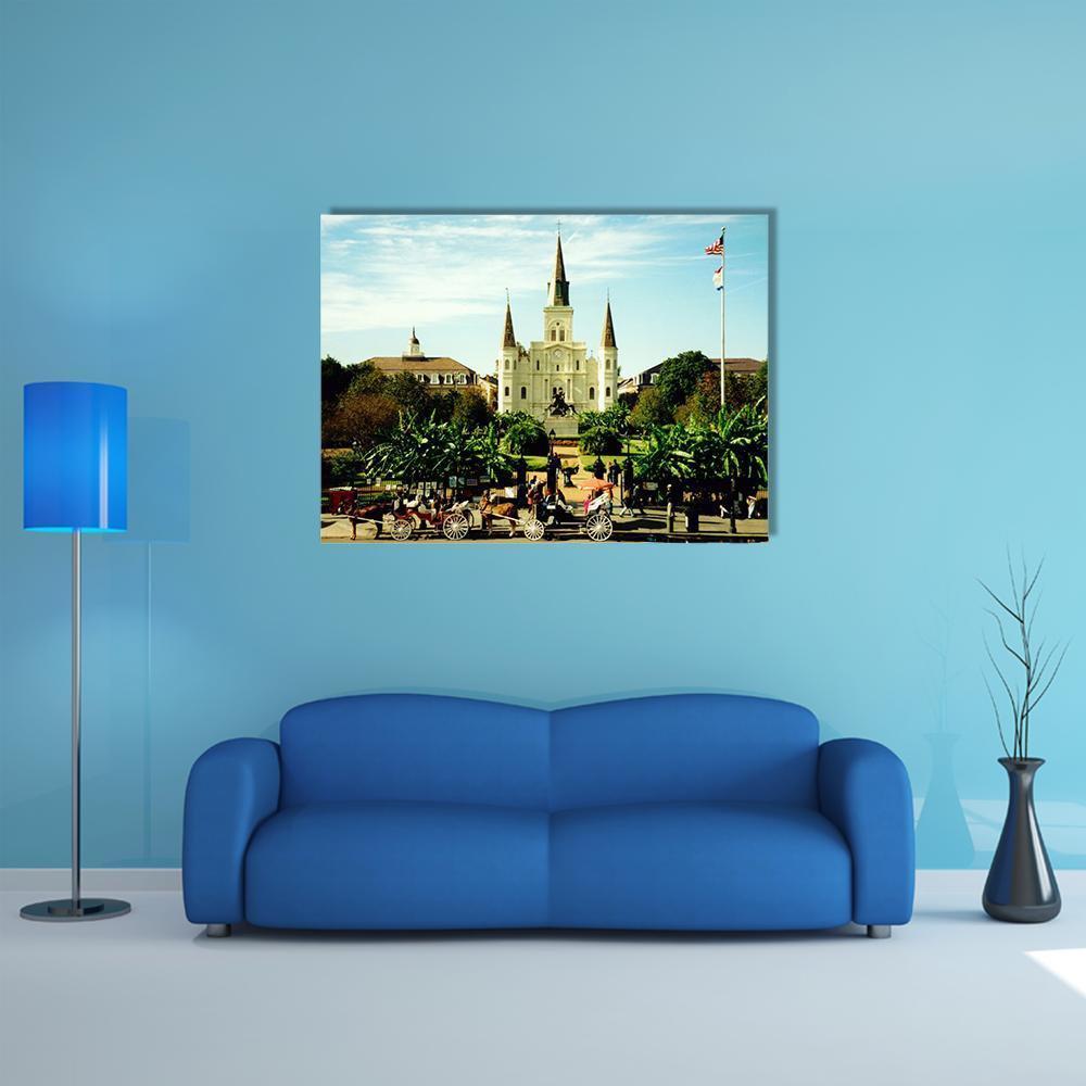 Jackson Square Canvas Wall Art-1 Piece-Gallery Wrap-48" x 32"-Tiaracle