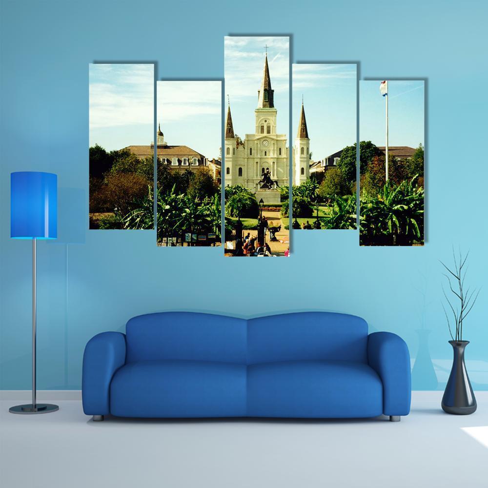 Jackson Square Canvas Wall Art-5 Pop-Gallery Wrap-47" x 32"-Tiaracle