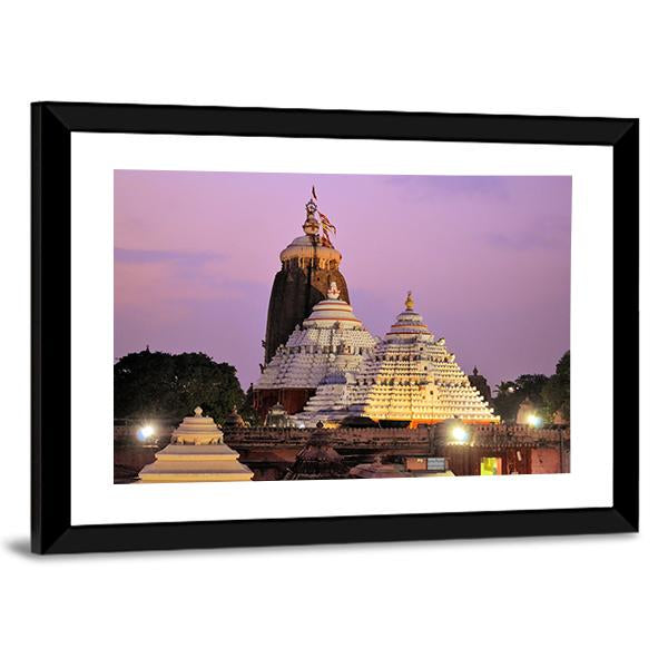 Jagannath Temple In India Canvas Wall Art-5 Horizontal-Gallery Wrap-22" x 12"-Tiaracle